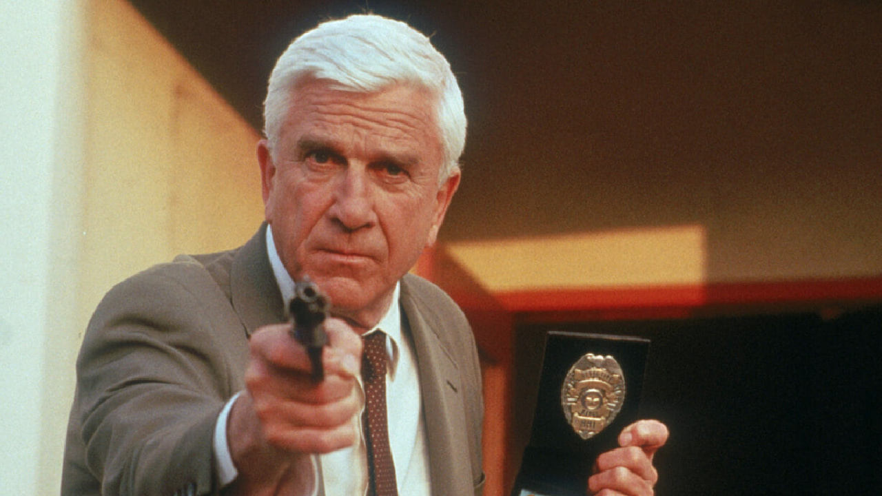 Leslie Nielsen in 'The Naked Gun: From the Files of Police Squad!' Photo: Paramount Pictures.