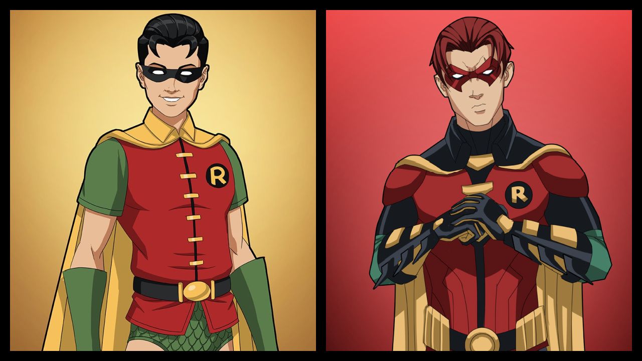 (Left) DC Comics' Dick Grayson Robin. Photo: DC Comics. (Right) DC Comics' Jason Todd Robin. Photo: DC Comics.