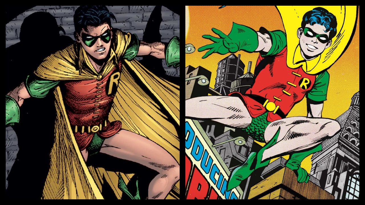 (Left) DC Comics' Dick Grayson Robin. Photo: DC Comics. (Right) DC Comics' Jason Todd Robin. Photo: DC Comics.