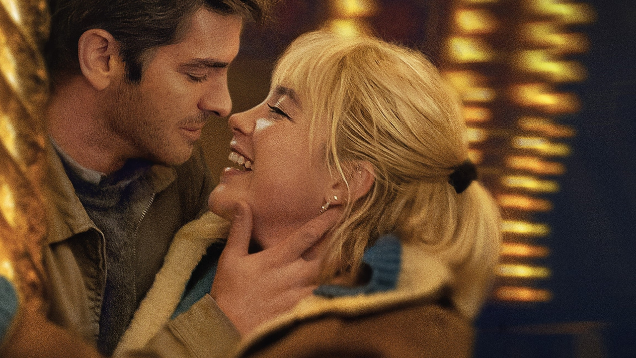 (Left to right) Andrew Garfield and Florence Pugh in We Live in Time. Photo: StudioCanal.