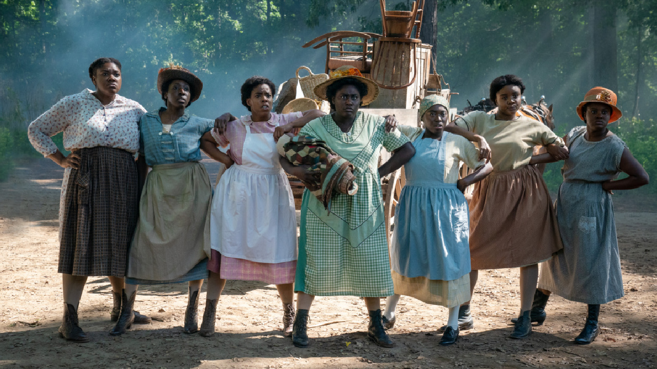 (Center) Danielle Brooks as Sophia in Warner Bros. Pictures’ bold new take on a classic,'The Color Purple,' a Warner Bros. Pictures release. Photo Credit: Eli Ade´. Copyright: © 2023 Warner Bros. Entertainment Inc. All Rights Reserved.