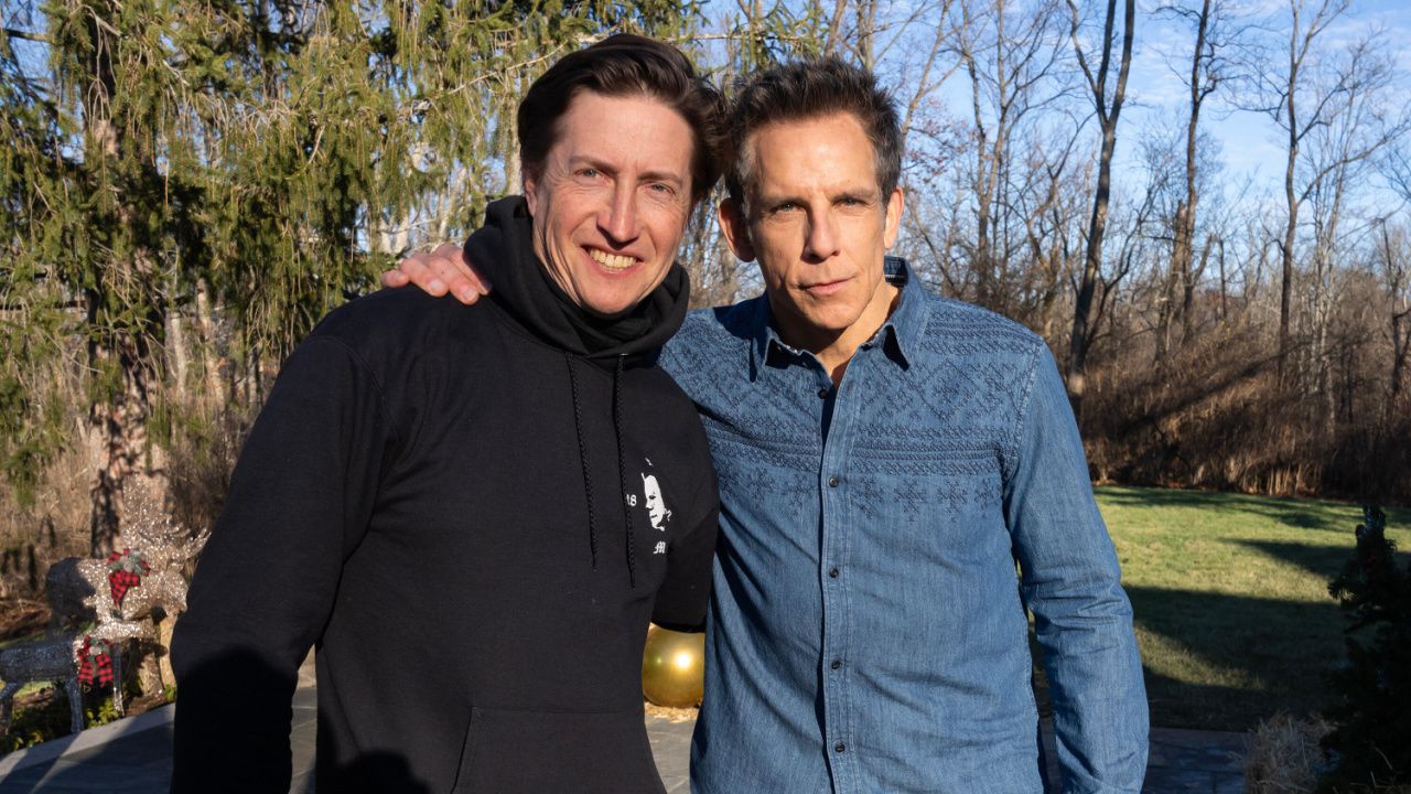 (L to R) Director David Gordon Green and Ben Stiller on the set of 'Nutcrackers’ which premieres on Hulu November 29th. Photo: Hulu.