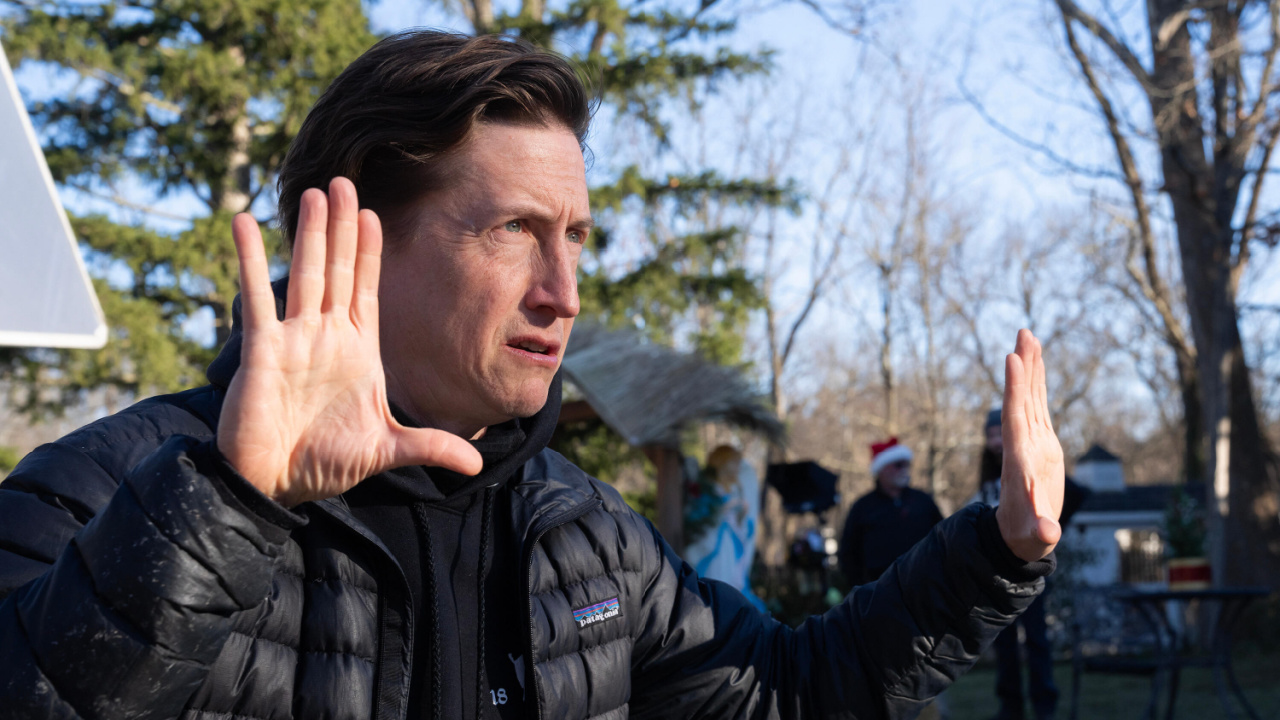 Director David Gordon Green on the set of 'Nutcrackers’ which premieres on Hulu November 29th. Photo: Hulu.