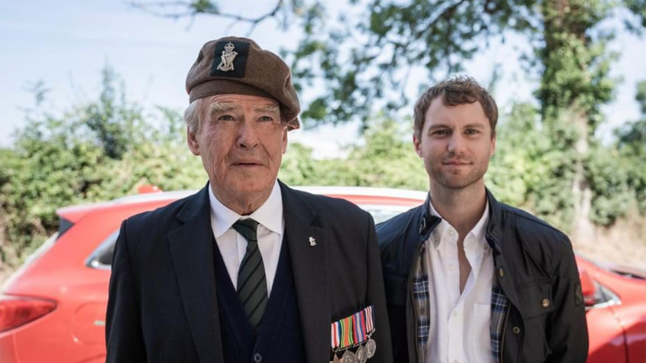 (L to R) Pierce Brosnan and Samuel Bottomley in 'The Last Rifleman'. Photo: Sky Cinema.