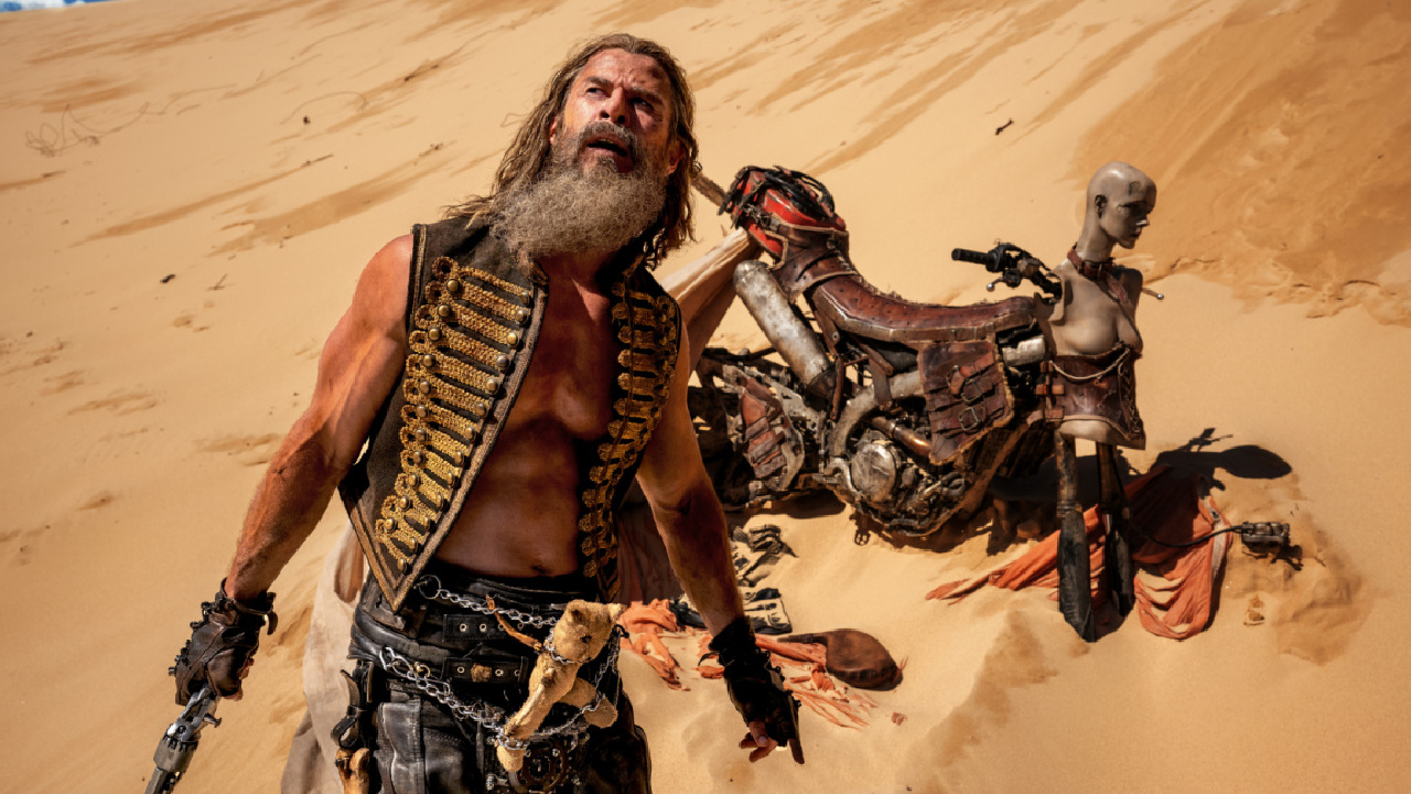 Chris Hemsworth in Warner Bros. Pictures’ and Village Roadshow Pictures’ action adventure 'Furiosa: A Mad Max Saga,' a Warner Bros. Pictures release. Photo Credit: Jasin Boland. Copyright: © 2023 Warner Bros. Entertainment Inc. All Rights Reserved.