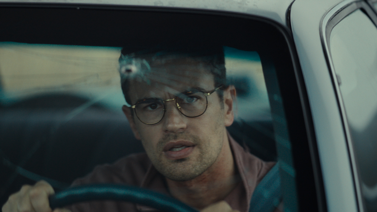 Theo James in 'The Monkey'. Photo: Neon.