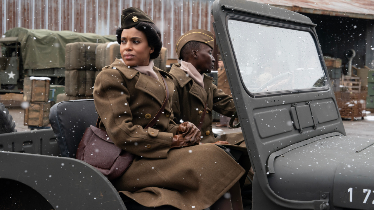 Kerry Washington as Major Charity Adams in 'The Six Triple Eight'. Photo: Bob Mahoney/Perry Well Films 2/Courtesy of Netflix.