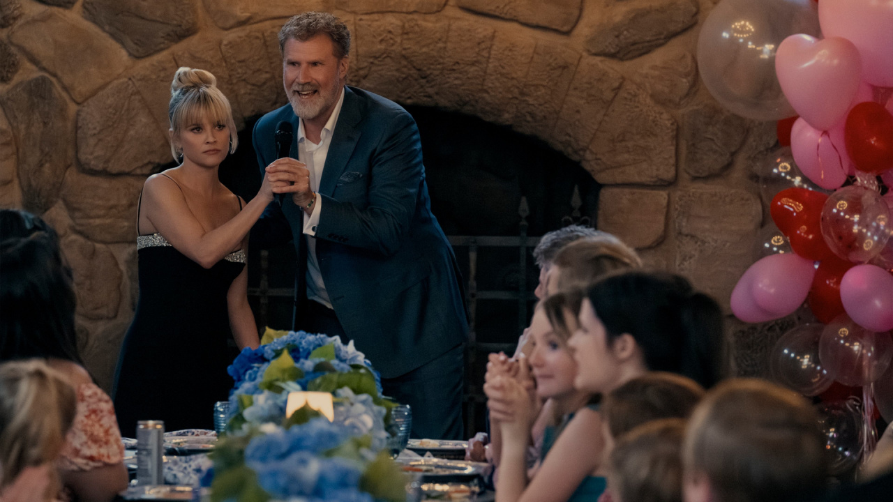 (L to R) Will Ferrell and Reese Witherspoon in 'You're Cordially Invited'. Photo Credit: Glen Wilson/Prime Video. Copyright: © 2023 Amazon Content Services LLC.