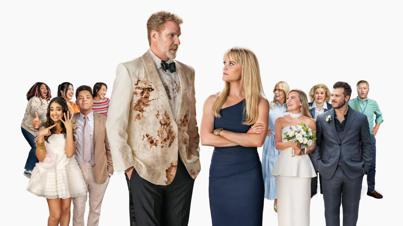 (L to R) Will Ferrell and Reese Witherspoon in 'You're Cordially Invited'. Photo Credit: Prime Video. Copyright: © 2023 Amazon Content Services LLC.