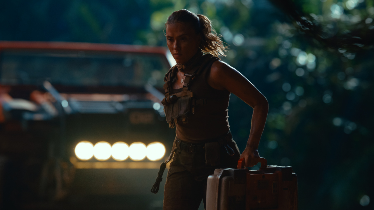 Scarlett Johansson is Zora Bennett in 'Jurassic World Rebirth', directed by Gareth Edwards. Photo: Universal Pictures.