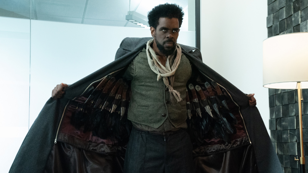 Mustafa Shakir as The Raven in 'Love Hurts', directed by Jonathan Eusebio. Photo: Universal Pictures.