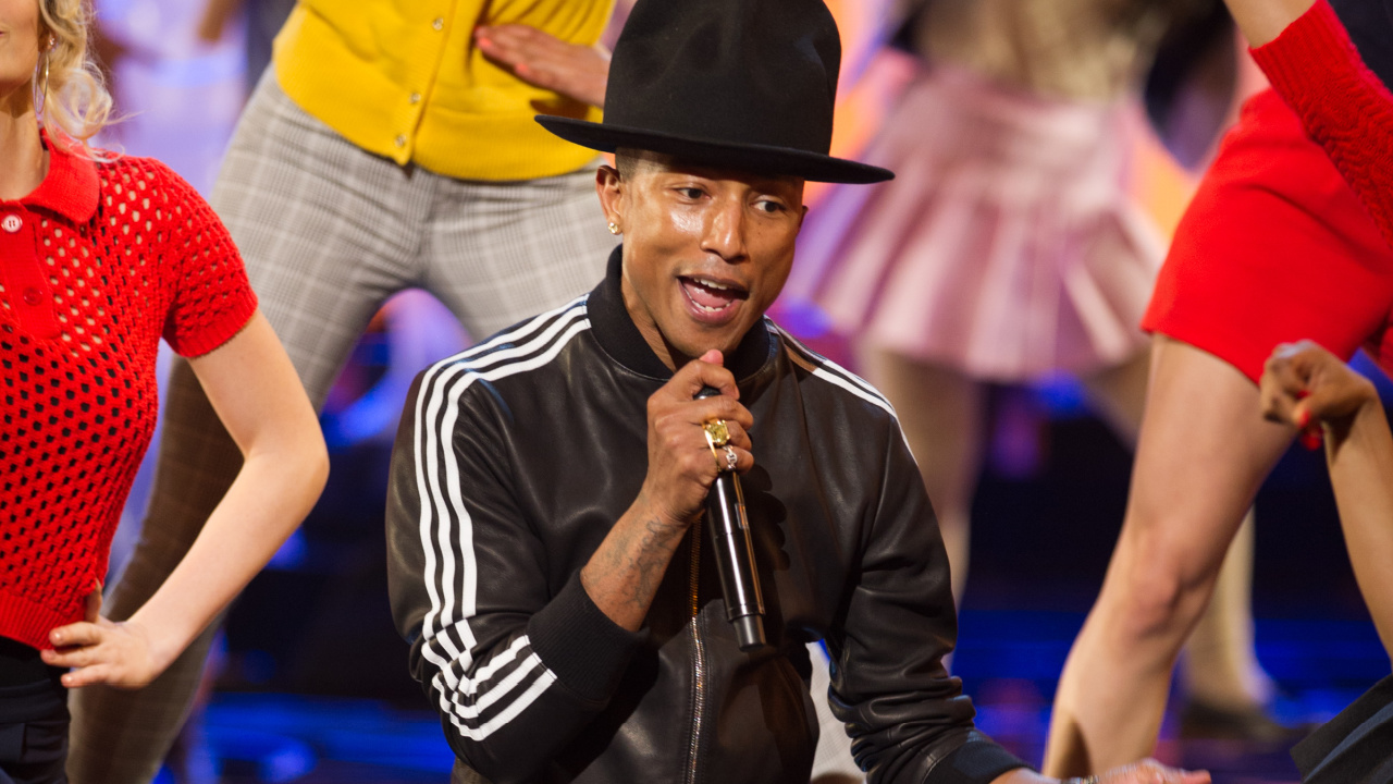 Oscar®-nominated for Best Song, Pharrell Williams on stage during the live ABC Telecast of The 86th Oscars® at the Dolby® Theatre on March 2, 2014 in Hollywood, CA. Credit/Provider: Michael Yada / ©A.M.P.A.S. Copyright: ©A.M.P.A.S.