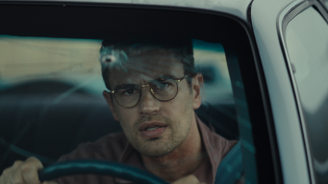 Theo James in 'The Monkey'. Photo: Neon.