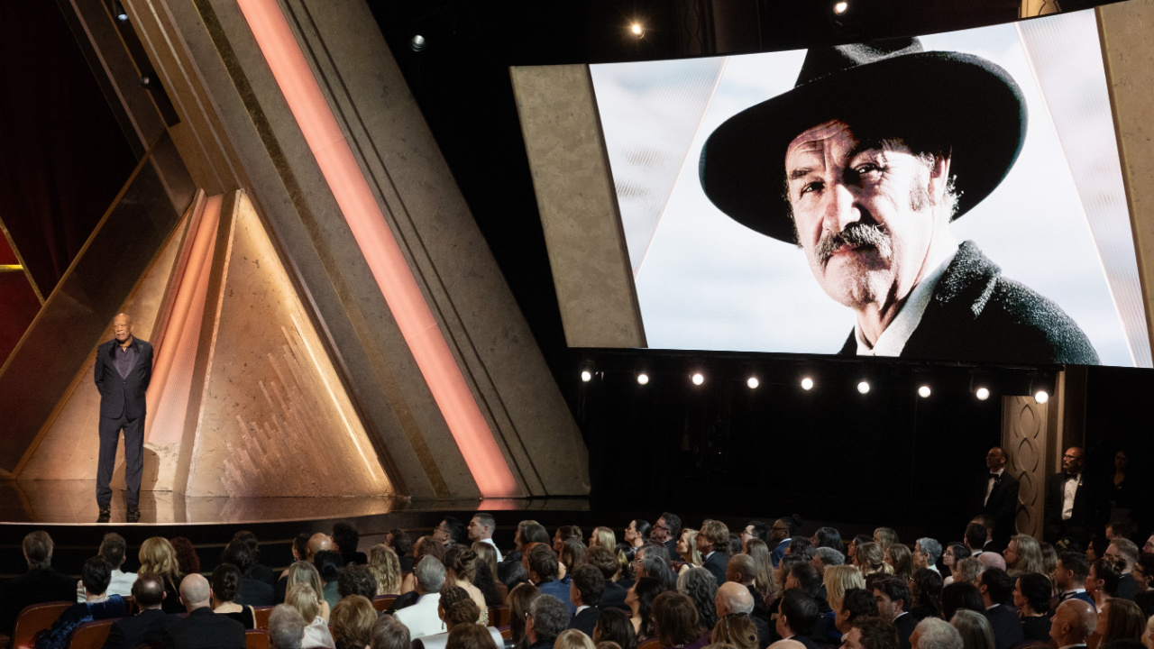 Morgan Freeman onstage during the live ABC telecast of the 97th Oscars® at the Dolby® Theatre at Ovation Hollywood on Sunday, March 2, 2025. Credit/Provider: Trae Patton / The Academy. Copyright: ©A.M.P.A.S.