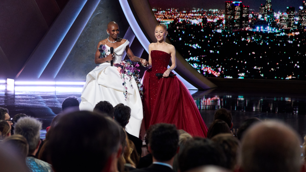 (L to R) Cynthia Erivo and Ariana Grande perform onstage during the live ABC Telecast of the 97th Oscars® at the Dolby® Theatre at Ovation Hollywood on Sunday, March 2, 2025. Credit/Provider: Trae Patton / The Academy. Copyright: ©A.M.P.A.S.