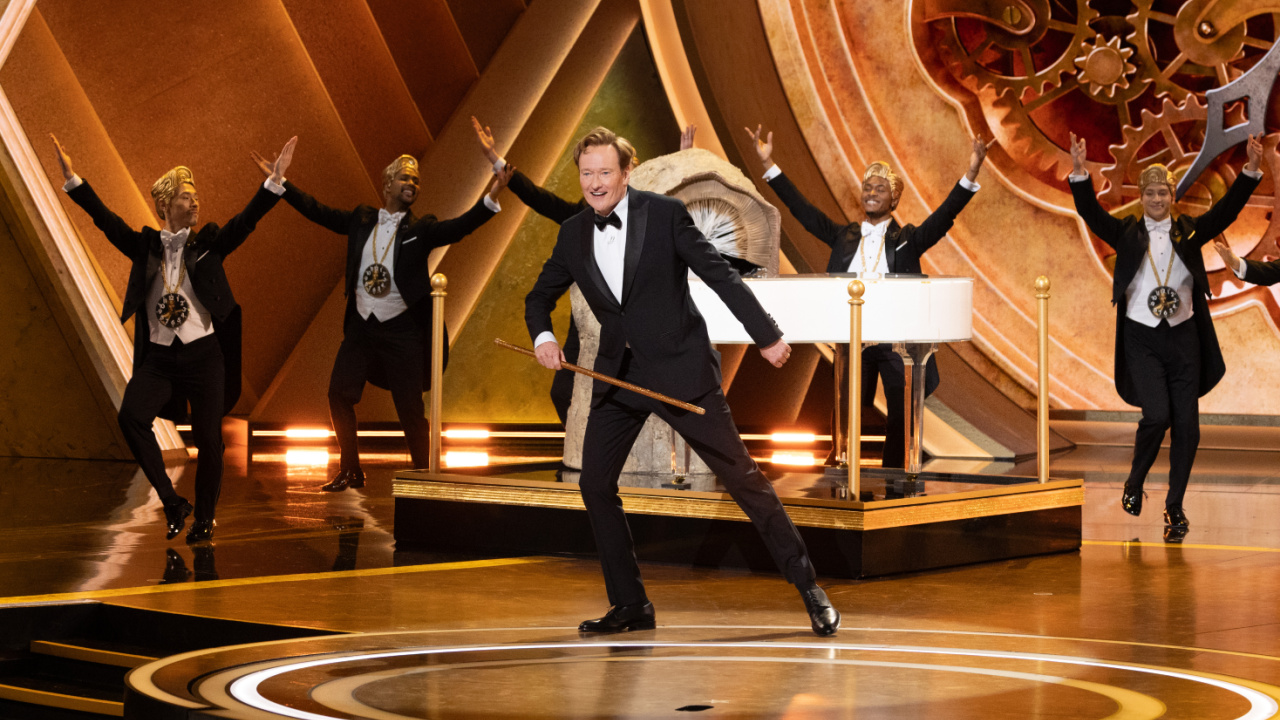 Conan O'Brien hosts the live ABC telecast of the 97th Oscars® at the Dolby® Theatre at Ovation Hollywood on Sunday, March 2, 2025. Credit/Provider: Trae Patton / The Academy. Copyright: ©A.M.P.A.S.