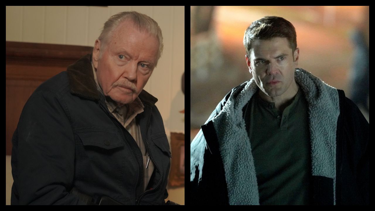 (Left) Jon Voight in 'High Ground'. Photo: Republic Pictures. (Right) Charlie Weber in 'High Ground'. Photo: Republic Pictures.