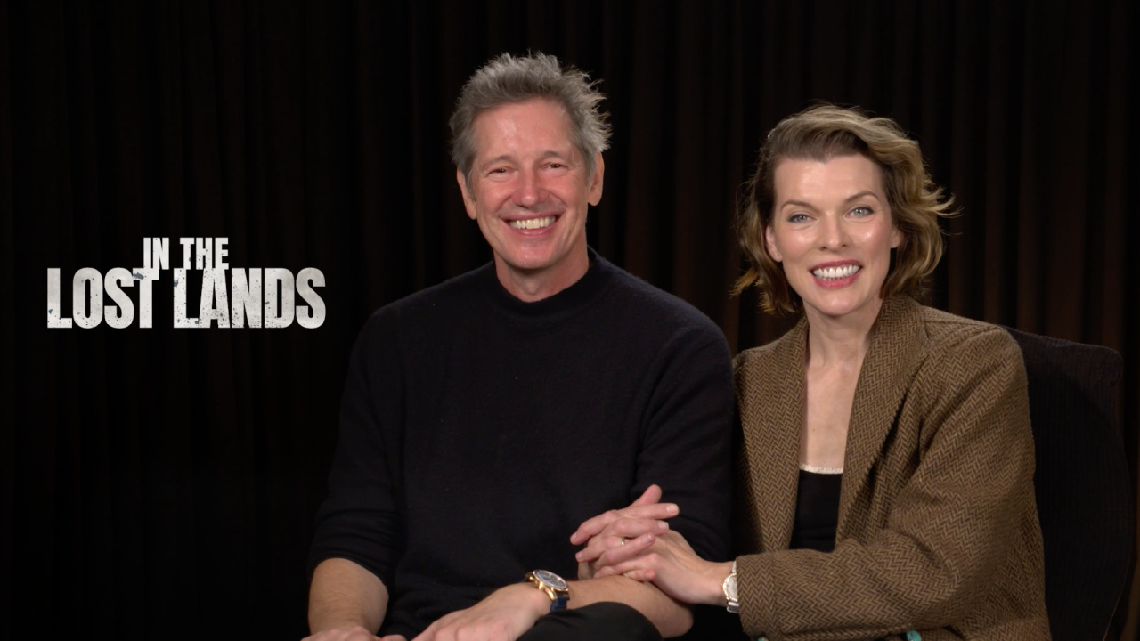 (L to R) Director Paul W. S. Anderson and Milla Jovovich talk 'In the Lost Lands'.