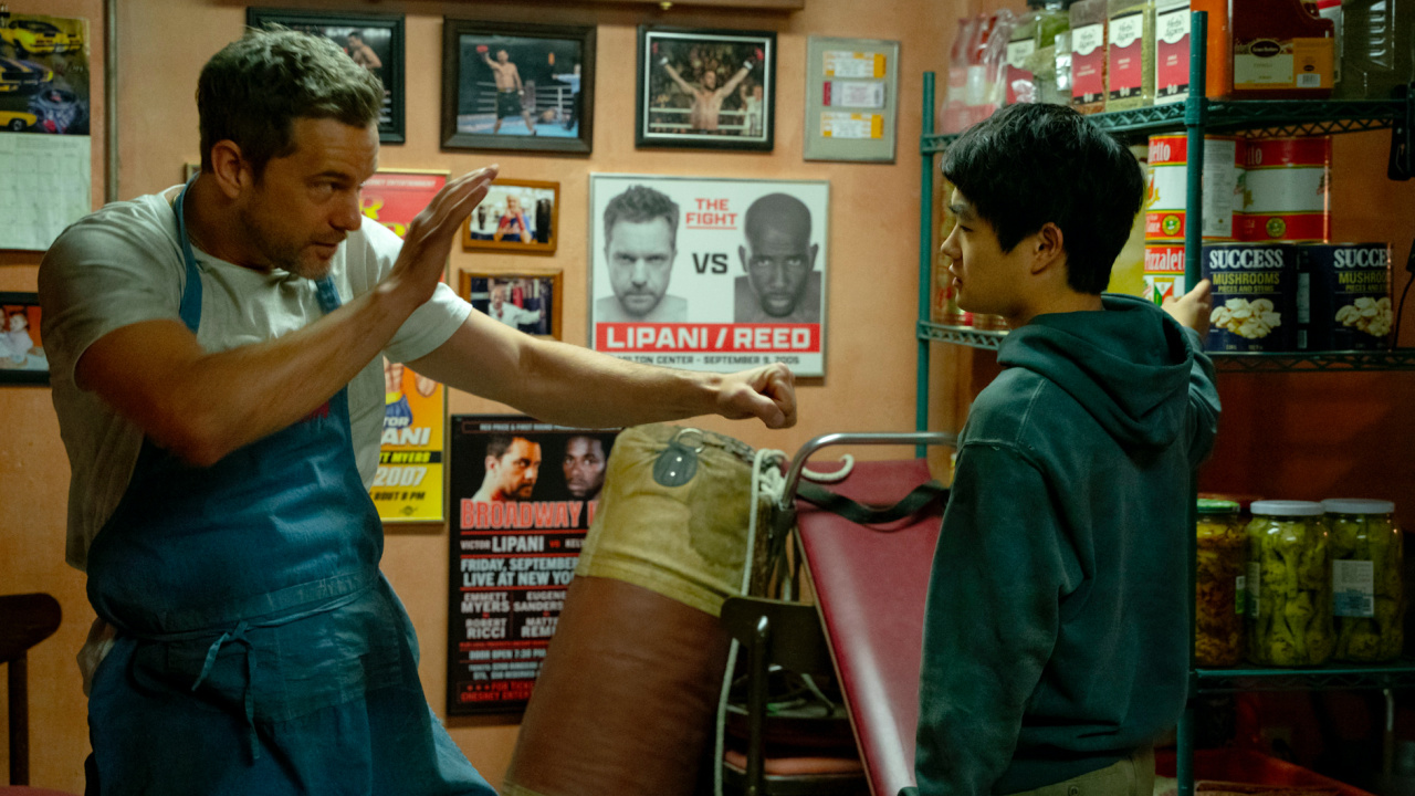 (L to R) Joshua Jackson and Ben Wang in Columbia Pictures 'Karate Kid: Legends'. Photo By