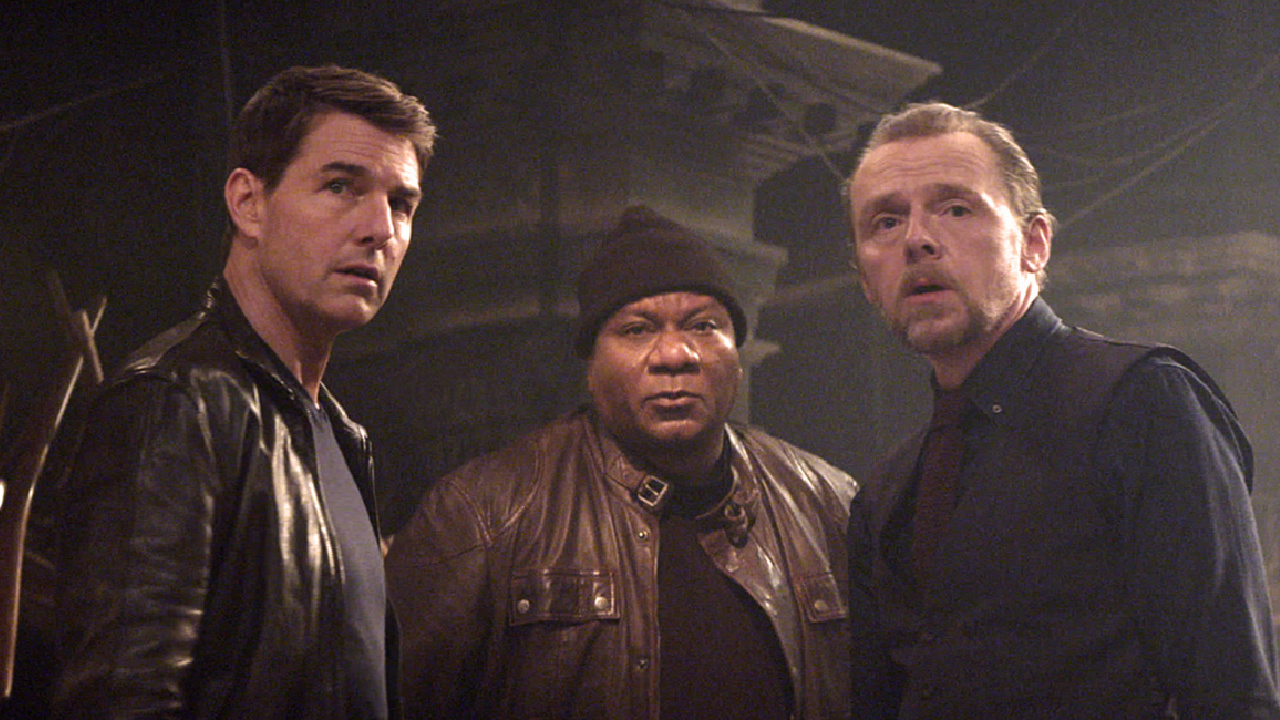 (L to R) Tom Cruise, Ving Rhames and Simon Pegg in 'Mission: Impossible - Dead Reckoning Part One' from Paramount Pictures and Skydance.