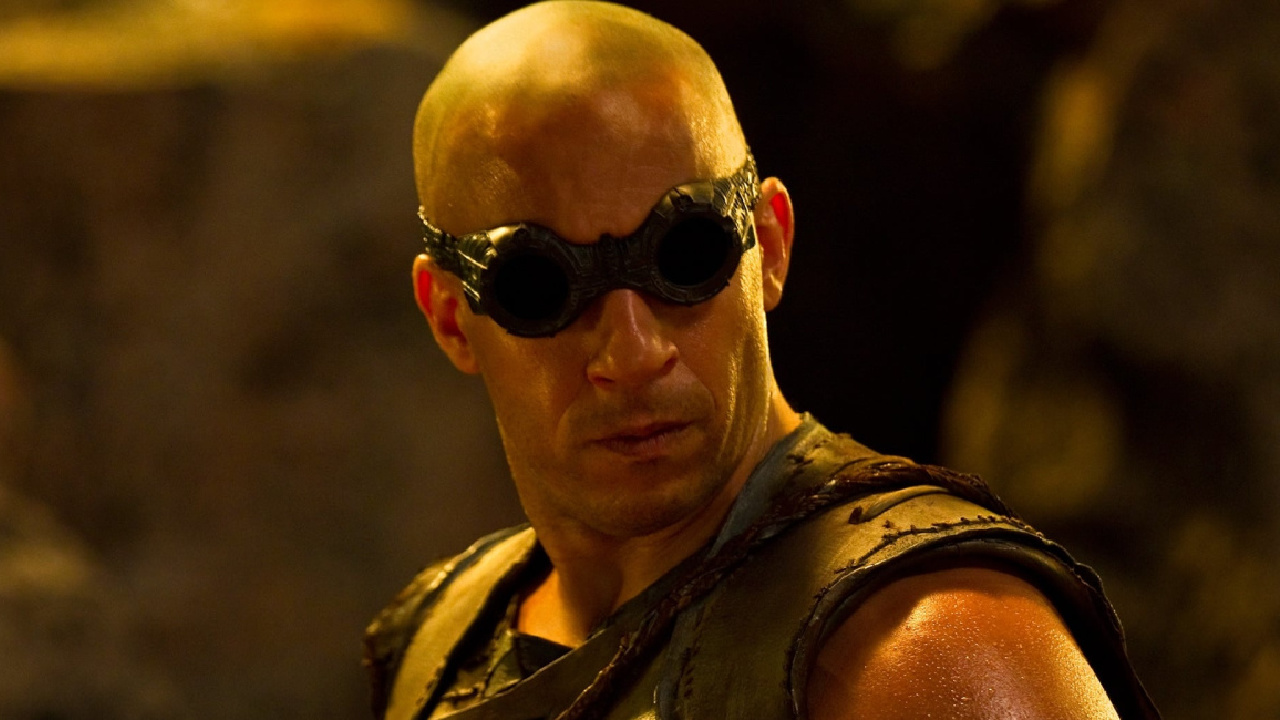 Vin Diesel sebagai Riddick di 'Riddick' 2013. Foto: Gambar universal.