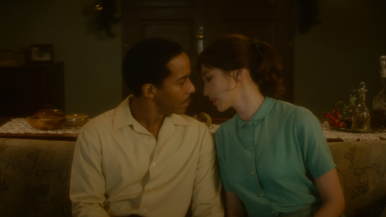 (L to R) André Holland and Gemma Chan in 'The Actor'. Photo: Neon.