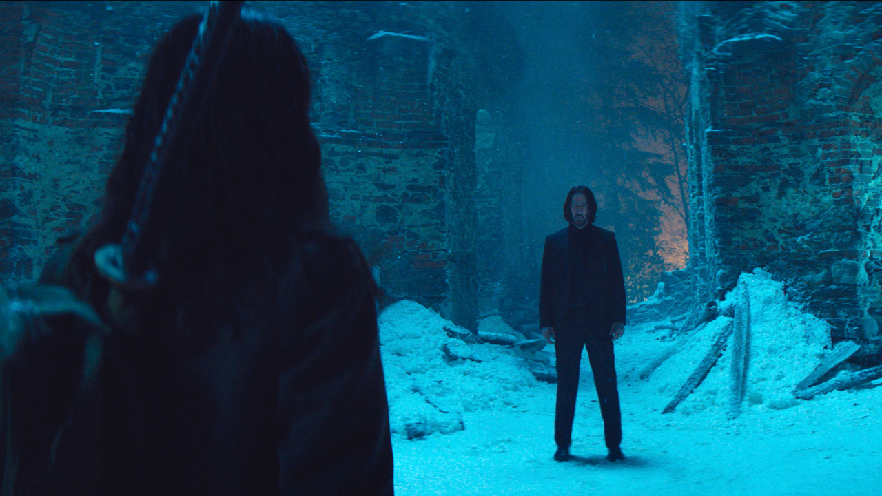 (L to R) Ana de Armas as Eve and Keanu Reeves as John Wick in 'Ballerina'. Photo: Courtesy of Lionsgate.