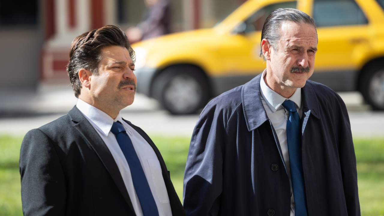 (L to R) Jeremy Luke as “Leo Bennetti” and David Arquette as “Sammy Canzano” in the crime thriller 'Mob Cops', a Lionsgate release. Photo courtesy of Lionsgate.