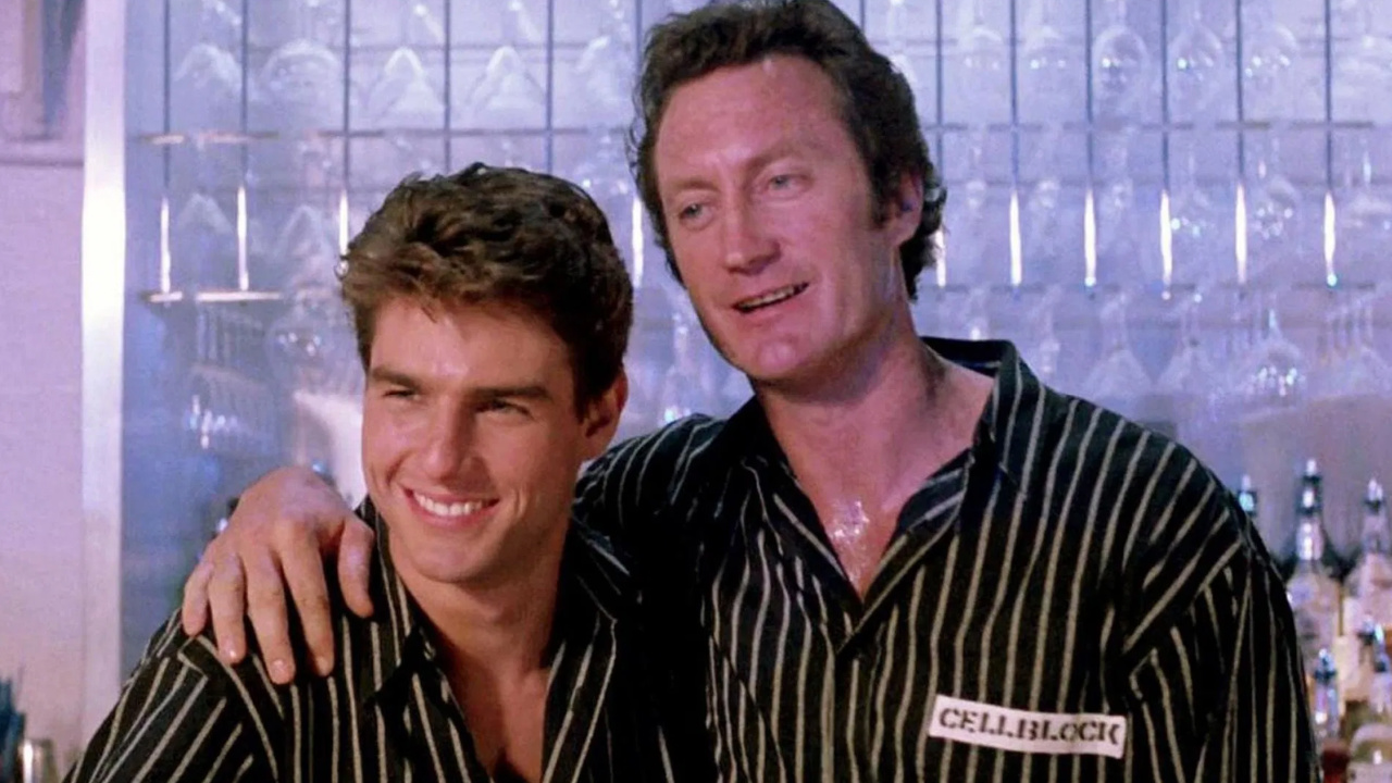 (L to R) Tom Cruise and Bryan Brown in 'Cocktail'. Photo: Buena Vista Pictures Distribution.