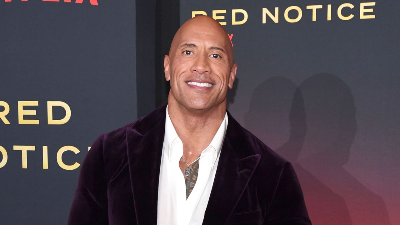 Dwayne Johnson attends the World Premiere of Netflix's 'Red Notice' at Regal LA Live. Photo: Kevin Mazur.