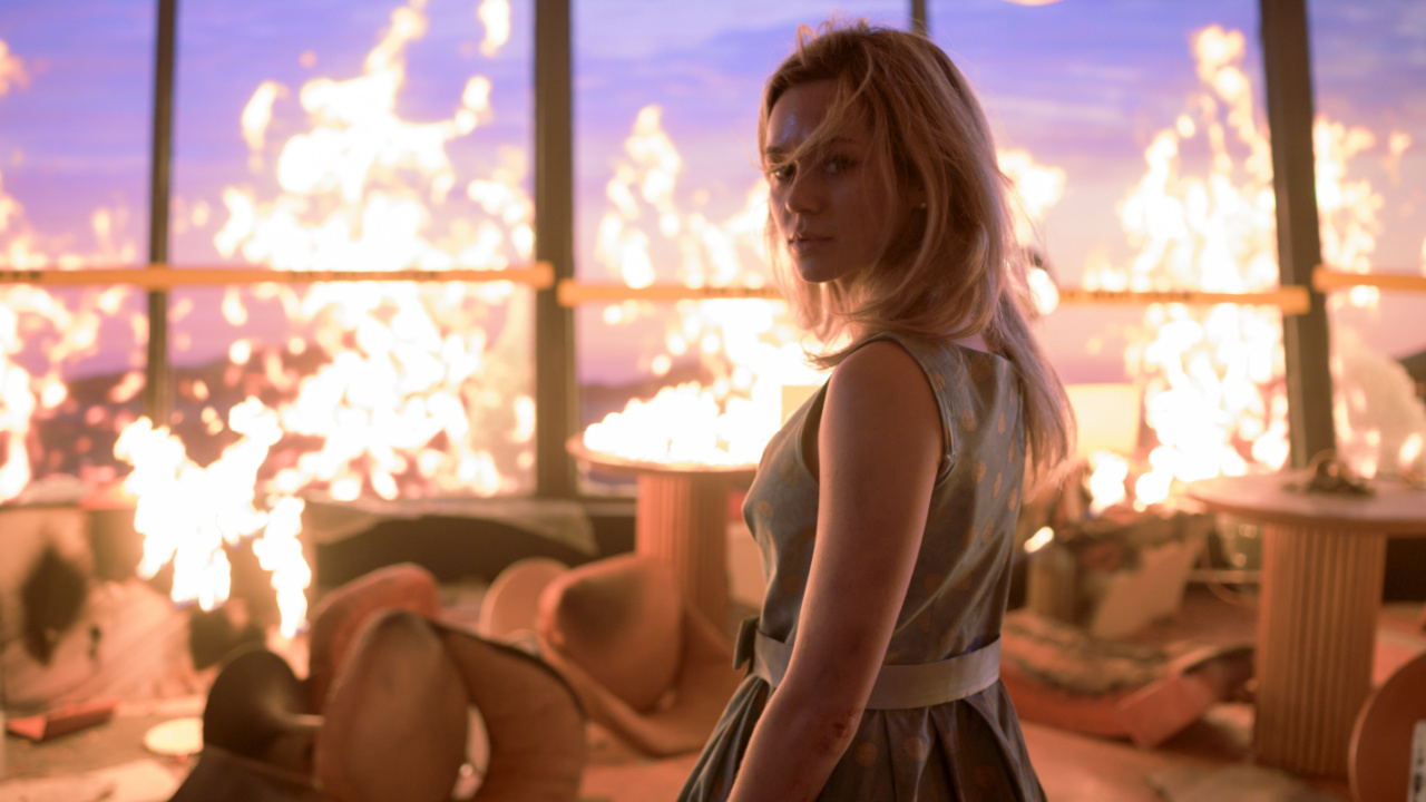 Brec Bassinger as “Iris” in New Line Cinema’s 'Final Destination Bloodlines,' a Warner Bros. Pictures release. Photo Credit: Eric Milner. Copyright: © 2025 Warner Bros. Entertainment Inc. All Rights Reserved.