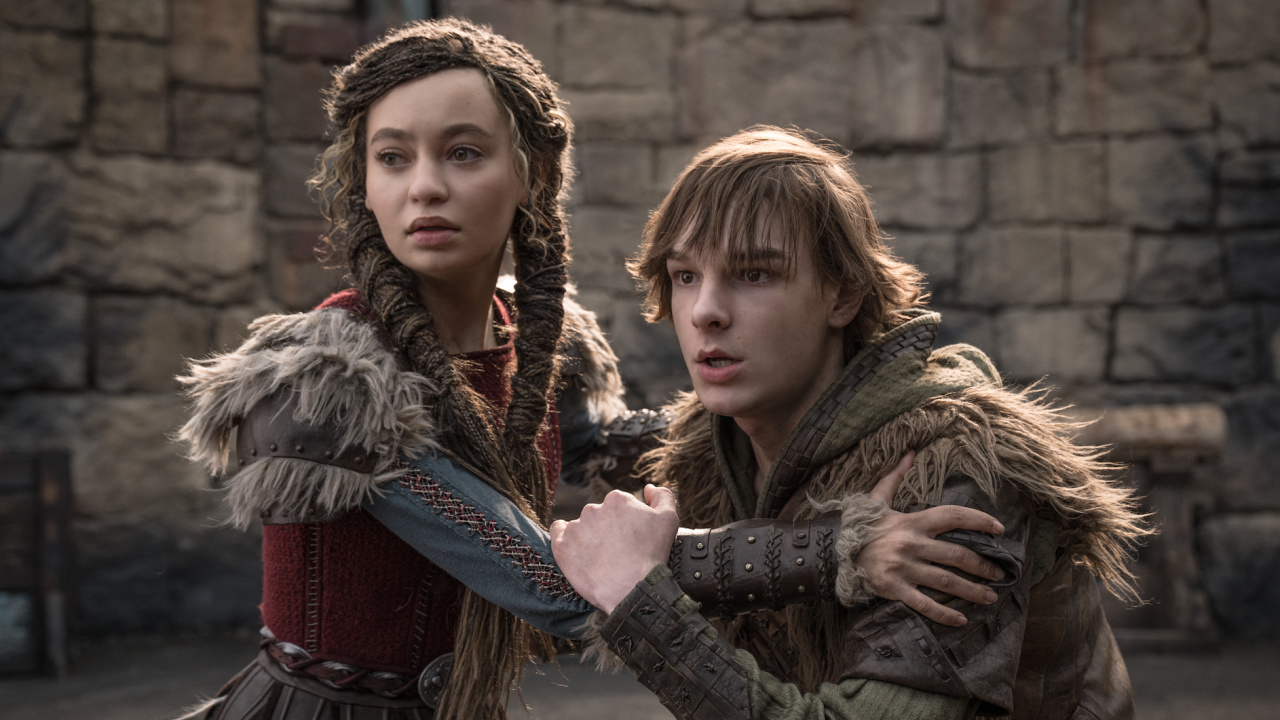(from left) Astrid (Nico Parker) and Hiccup (Mason Thames) in Universal Pictures’ live-action 'How to Train Your Dragon', written and directed by Dean DeBlois. Photo: Universal Pictures.