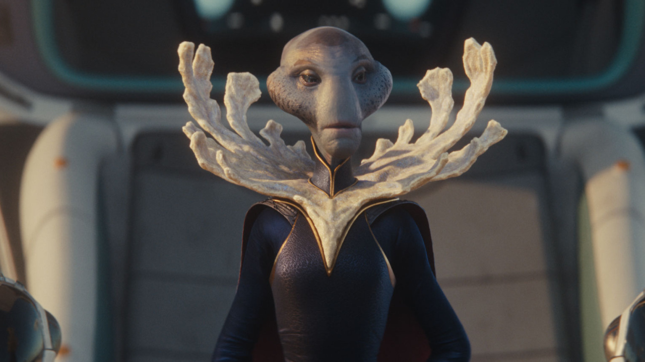 Grand Councilwoman voiced by Hannah Waddingham in Disney’s live-action 'Lilo & Stitch'. Photo courtesy of Disney. © 2025 Disney Enterprises Inc. All Rights Reserved.