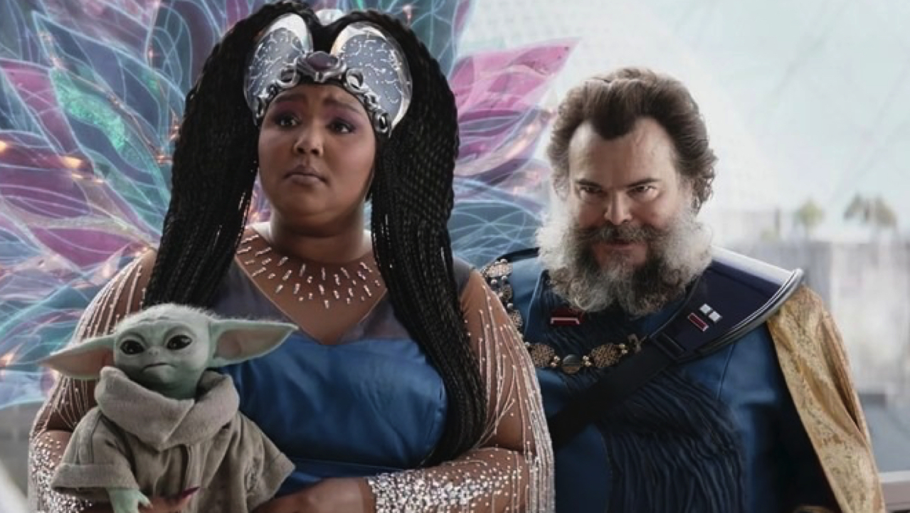 (L to R): Lizzo and Jack Black in 'The Mandalorian.' Photo: Lucasfilm/Disney+