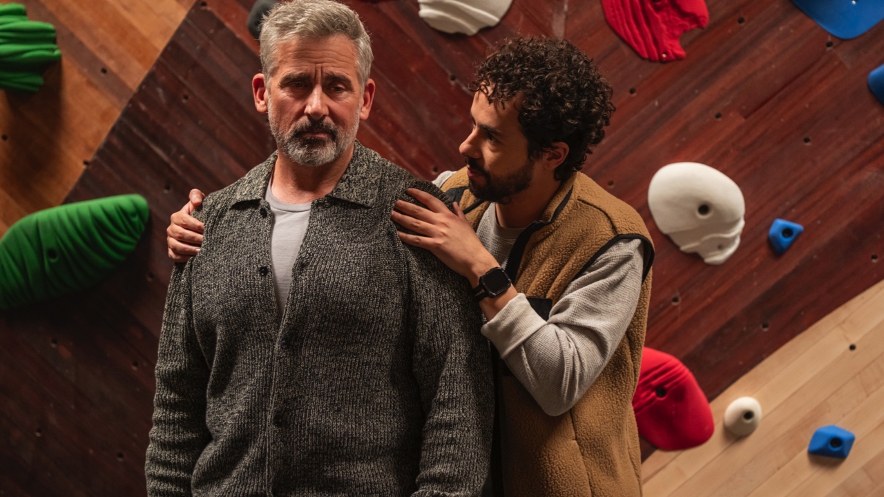 (L to R) Steve Carell, Ramy Youssef in 'Mountainhead.' Photo: Macall Polay/HBO.
