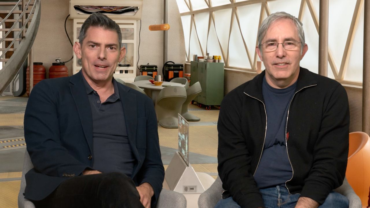 (L to R) 'Murderbot' creators Chris Weitz and Paul Weitz.