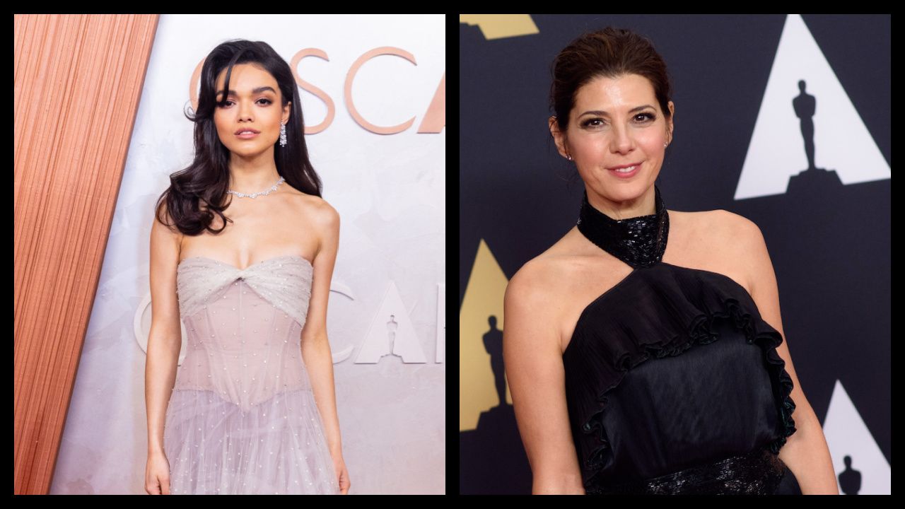 (Left) Rachel Zegler arrives on the red carpet of the 97th Oscars® at the Dolby® Theatre at Ovation Hollywood on Sunday, March 2, 2025. Credit/Provider: Etienne Laurent / The Academy. Copyright: ©A.M.P.A.S. (Right) Marisa Tomei attends the Academy’s 7th Annual Governors Awards in The Ray Dolby Ballroom at Hollywood & Highland Center® in Hollywood, CA, on Saturday, November 14, 2015. Credit/Provider: Matt Petit / ©A.M.P.A.S. Copyright: ©A.M.P.A.S.