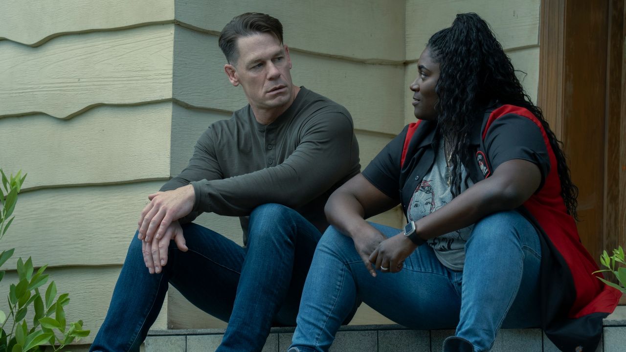 (L to R) John Cena and Danielle Brooks in 'Peacemaker' season 2. Photo: Curtis Bonds Baker/Max.