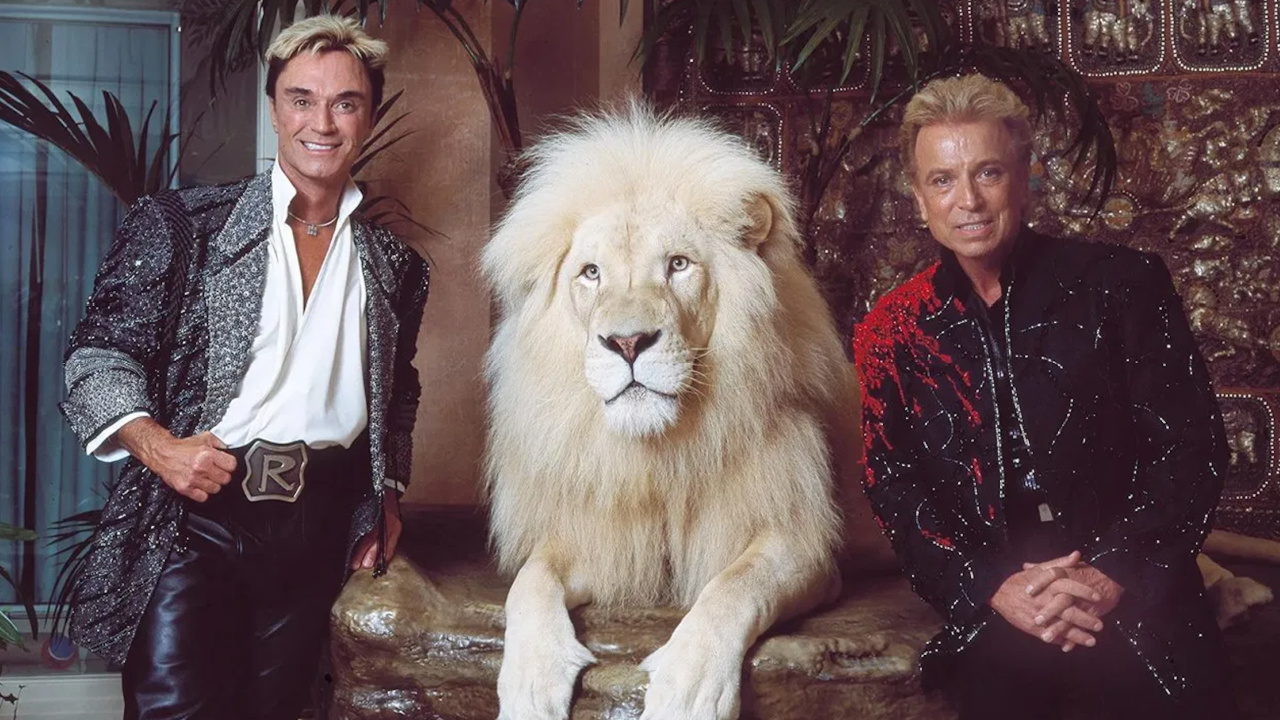 (L to R) Roy Horn and Siegfried Fischbacher in 'Siegfried and Roy - Superstars Of Magic'. Photo: NBC.