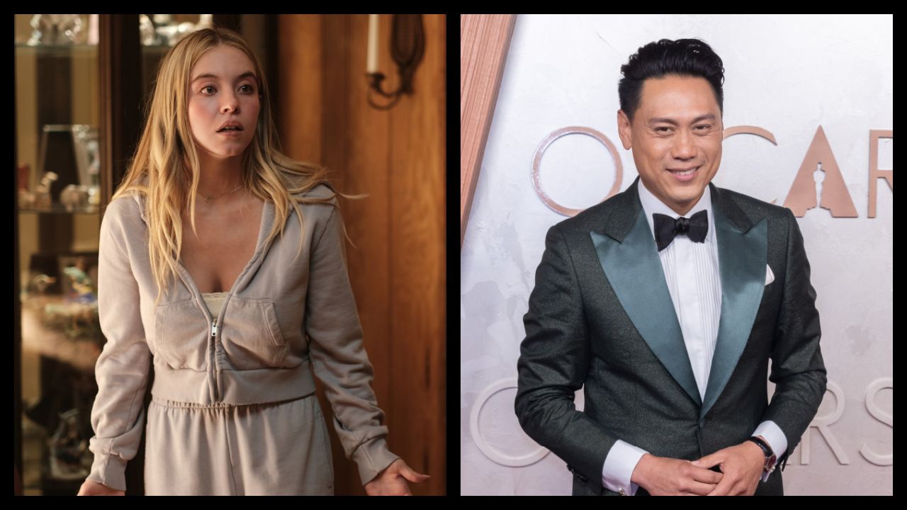 (Left) Sydney Sweeney in 'Euphoria.' Photograph by Eddy Chen/HBO. (Right) Jon M. Chu arrives on the red carpet of the 97th Oscars® at the Dolby® Theatre at Ovation Hollywood on Sunday, March 2, 2025. Credit/Provider: Etienne Laurent / The Academy. Copyright: ©A.M.P.A.S.