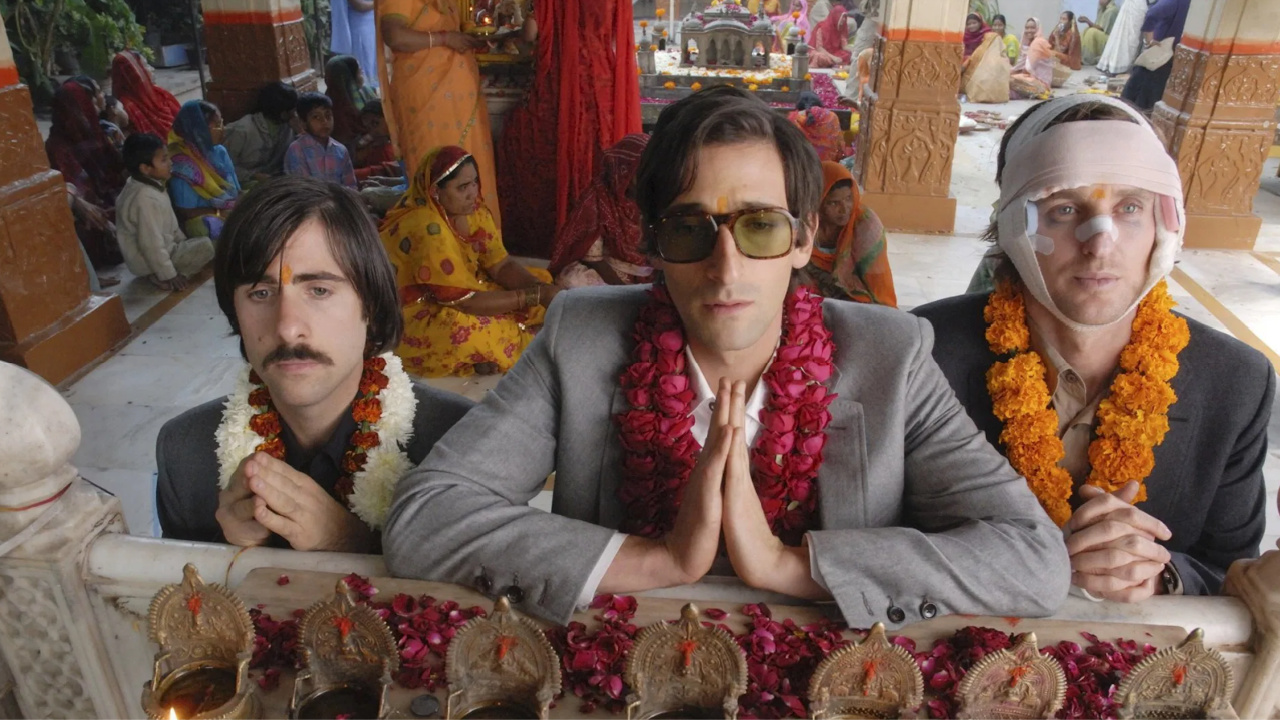 (L to R) Jason Schwartzman, Adrien Brody and Owen Wilson in 'The Darjeeling Limited'. Photo: Fox Searchlight Pictures.