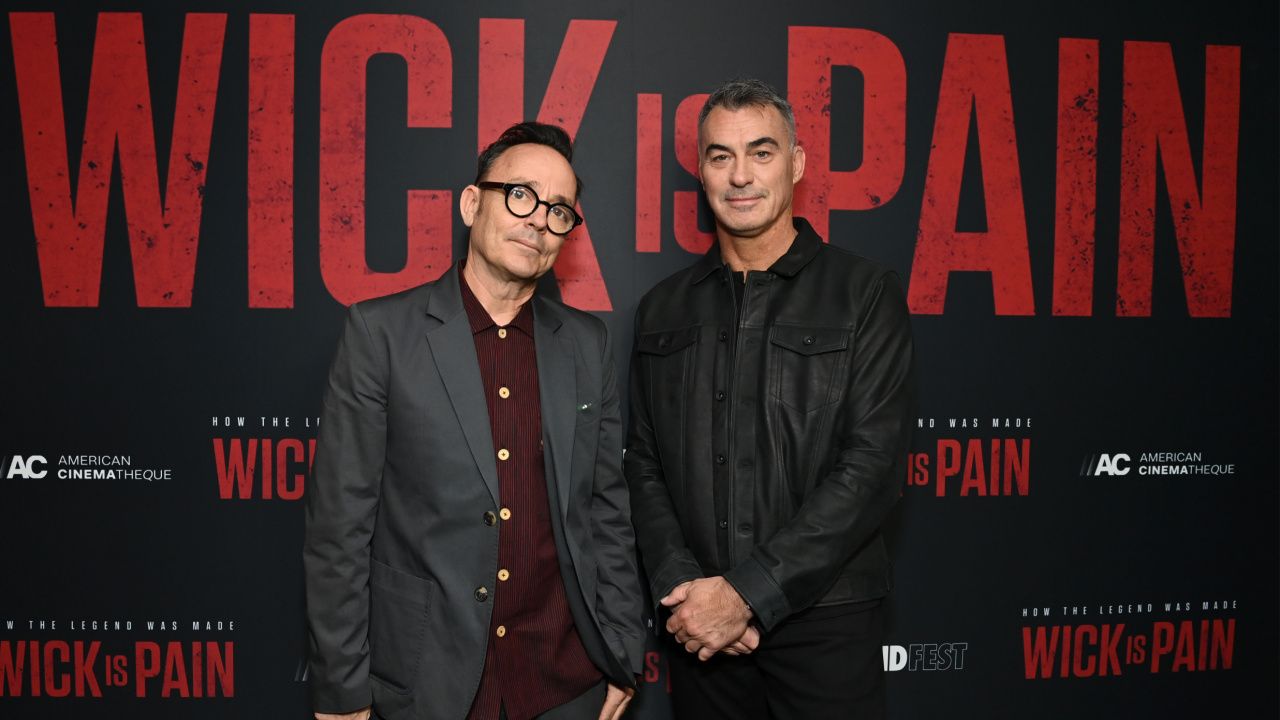 (L to R) Josh Oreck and Chad Stahelski attend 'Wick Is Pain' Screening At Beyond Fest at Aero Theatre on May 08, 2025 in Santa Monica, California. Photo: Jon Kopaloff/Getty Images for Lionsgate.