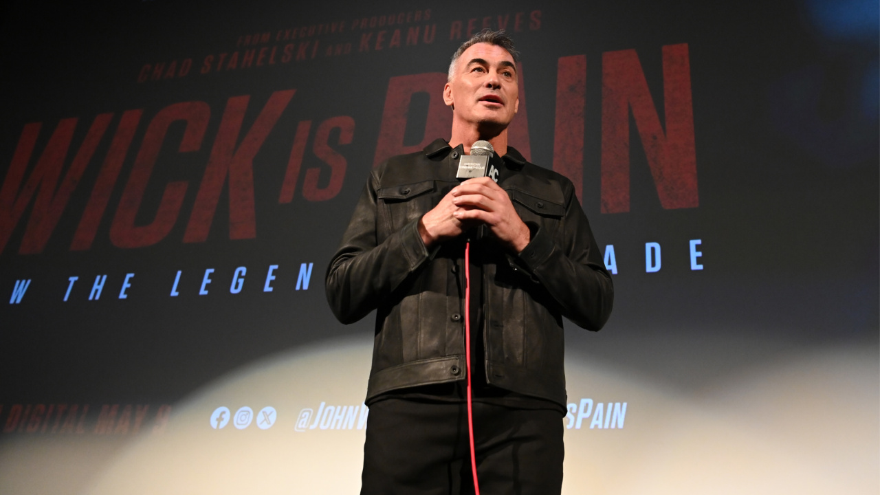 Chad Stahelski attends 'Wick Is Pain' Screening At Beyond Fest at Aero Theatre on May 08, 2025 in Santa Monica, California. Photo: Jon Kopaloff/Getty Images for Lionsgate.