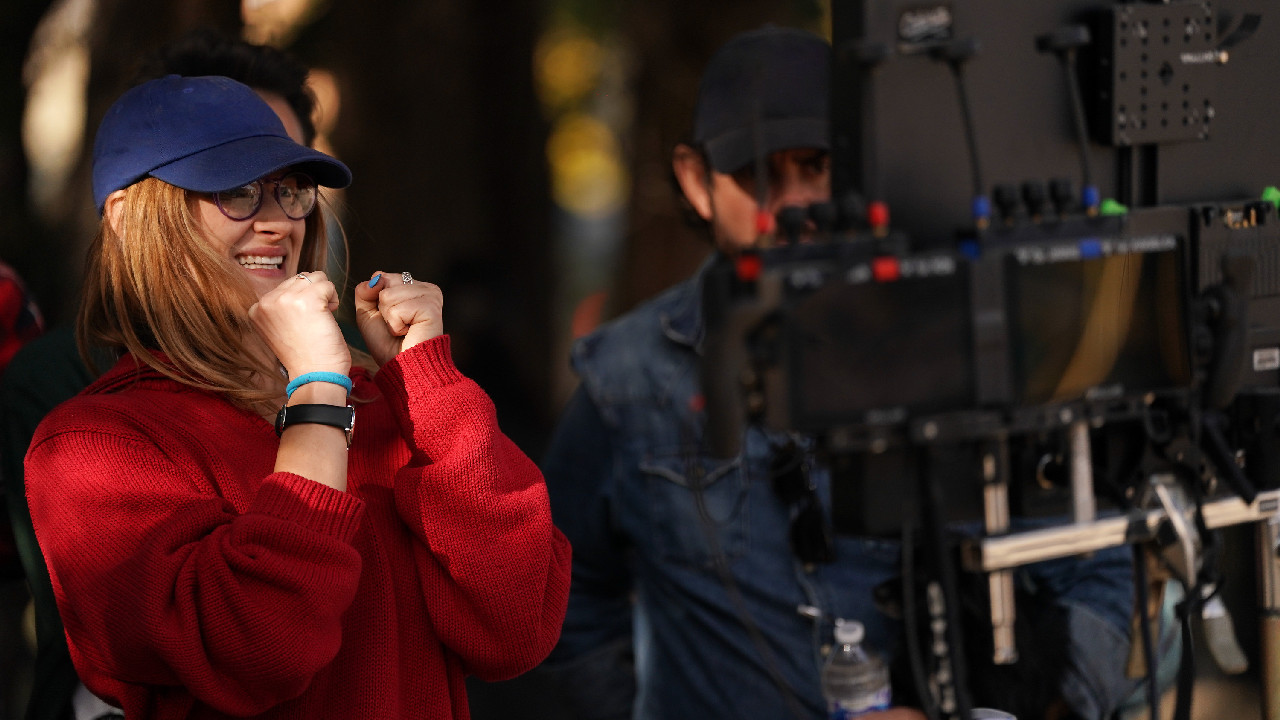Director Destry Allyn Spielberg on the set of 'Please Don't Feed the Children.' Photo: Tubi.