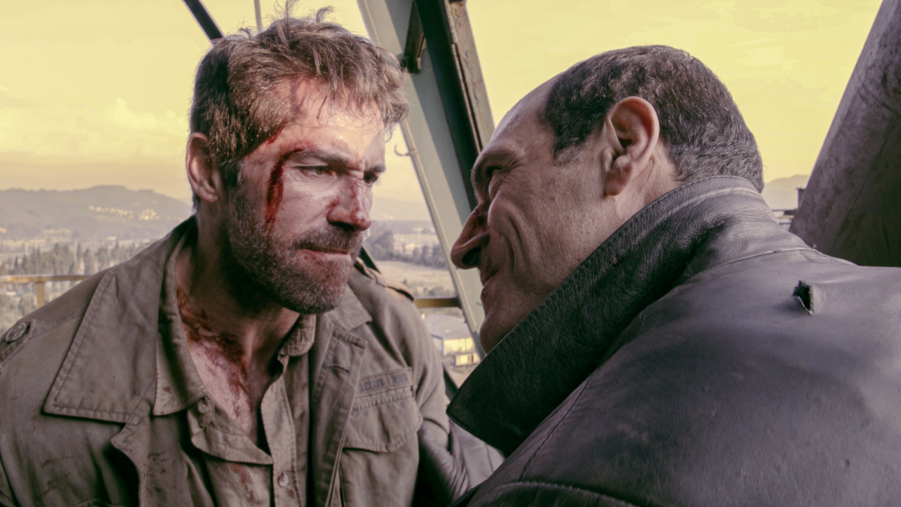 (L to R) Scott Adkins as “Kris Chaney” and Marko Zaror as “El Corvo” in the action film 'Diablo', a Lionsgate release. Photo courtesy of Lionsgate.