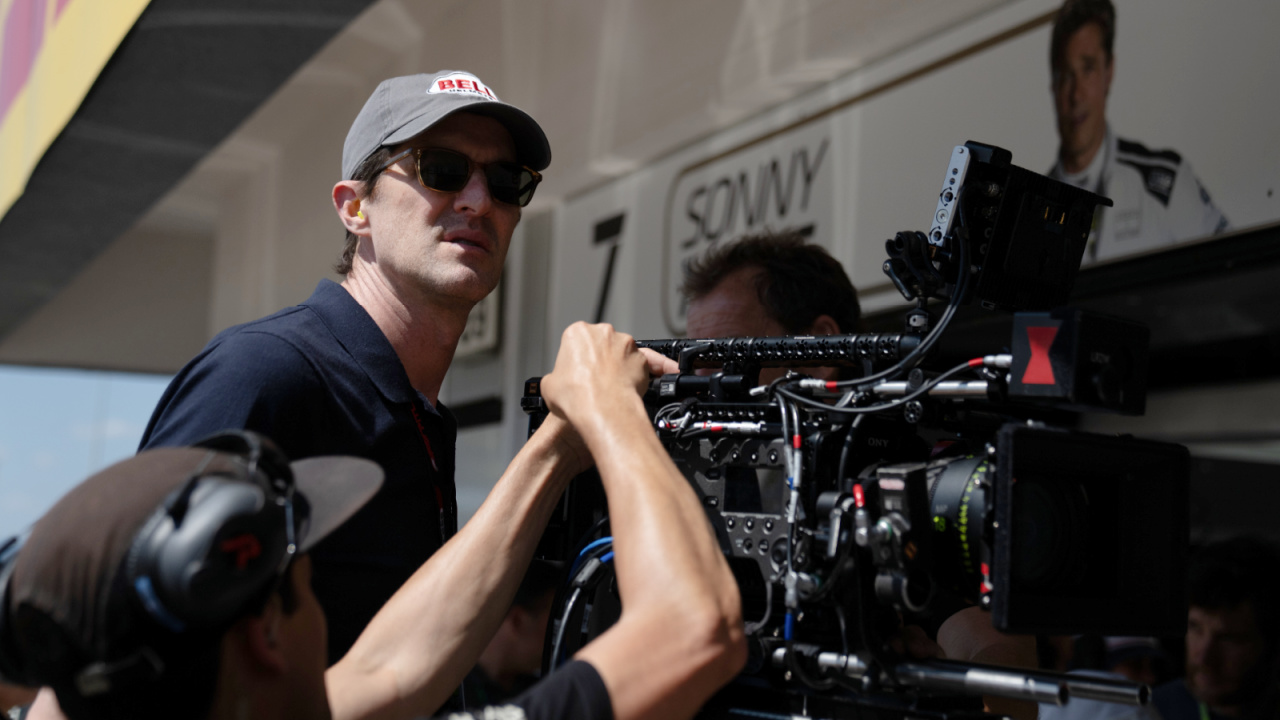 Director/Producer Joseph Kosinski on the set of Apple Original Films’ 'F1', a Warner Bros. Pictures release. Photo Credit: Photo by Scott Garfield. Courtesy Warner Bros Pictures / Apple Original Films. Copyright: © 2025 Warner Bros. Entertainment Inc. All Rights Reserved.