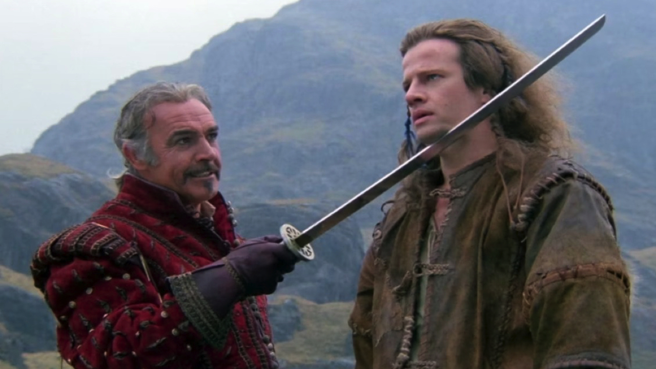 (L to R) Sean Connery as Juan Sánchez-Villalobos Ramírez and Christopher Lambert as Connor MacLeod in 1986's 'Highlander.' Photo: 20th Century Fox.