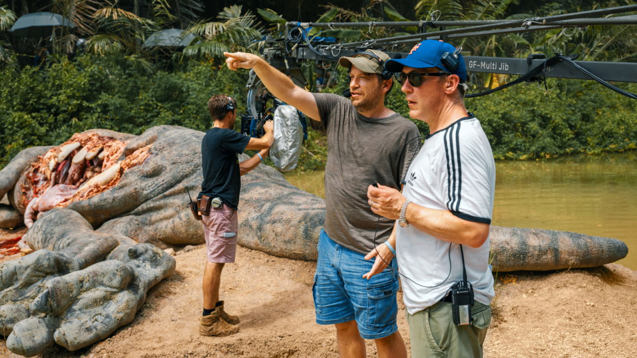 Director Gareth Edwards on the set of 'Jurassic World Rebirth', directed by Gareth Edwards. Photo: Universal Pictures.
