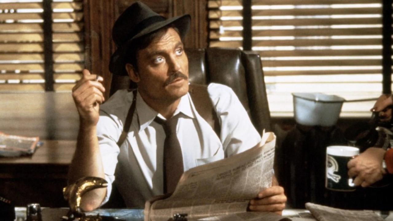 Stacy Keach as Mike Hammer in 'Mike Hammer, Private Eye'. Photo: The Kushner-Locke Company.