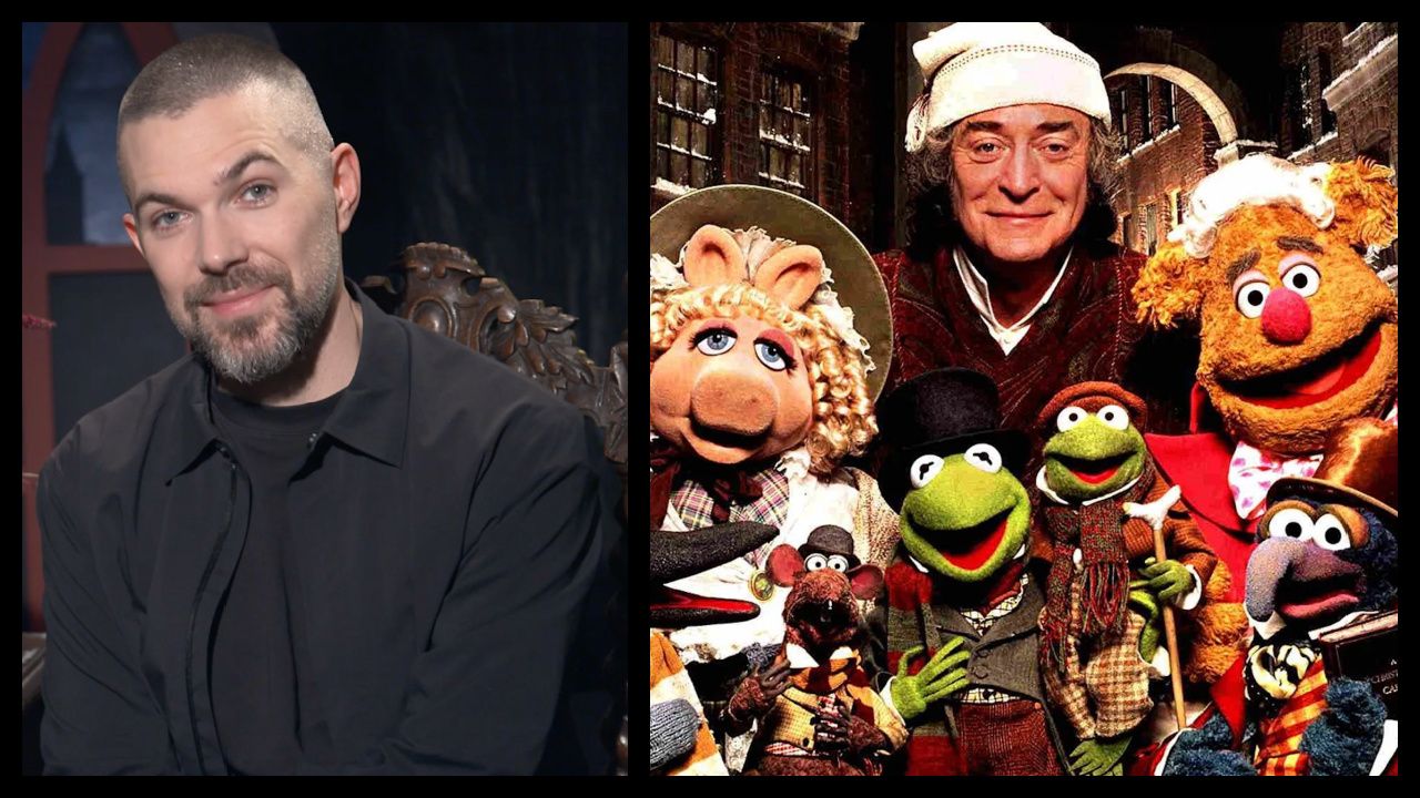 (Left) 'Nosferatu' director Robert Eggers. (Right) Michael Caine and the Muppets in 'The Muppet Christmas Carol'. Photo: Buena Vista Pictures Distribution.